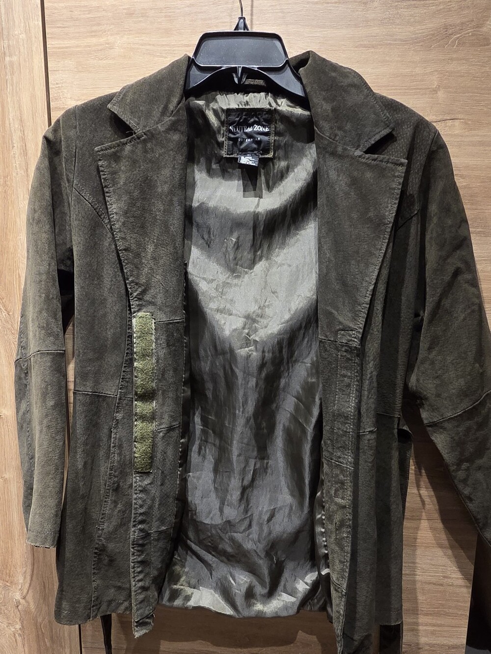 Women's Olive Suede Blazer Jacket